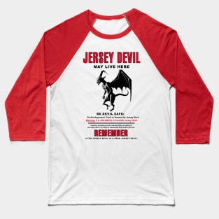 Jersey Devil Cryptid Activity Sign Baseball T-Shirt